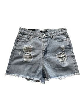 American Bazi Distressed Light Wash Denim Shorts - Women's Size M